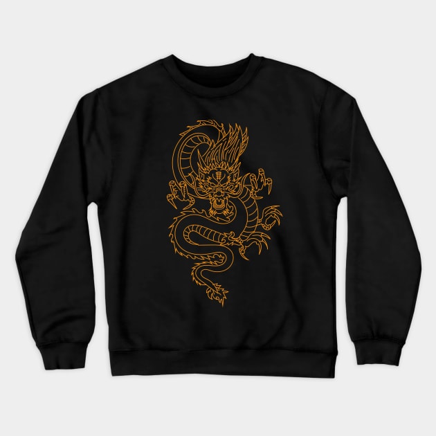 Gold dragon t-shirts, pillows, bags, cases, stickers Crewneck Sweatshirt by Anastasia Letunova